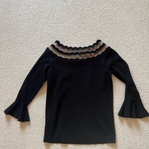 Lucy Paris black knit top